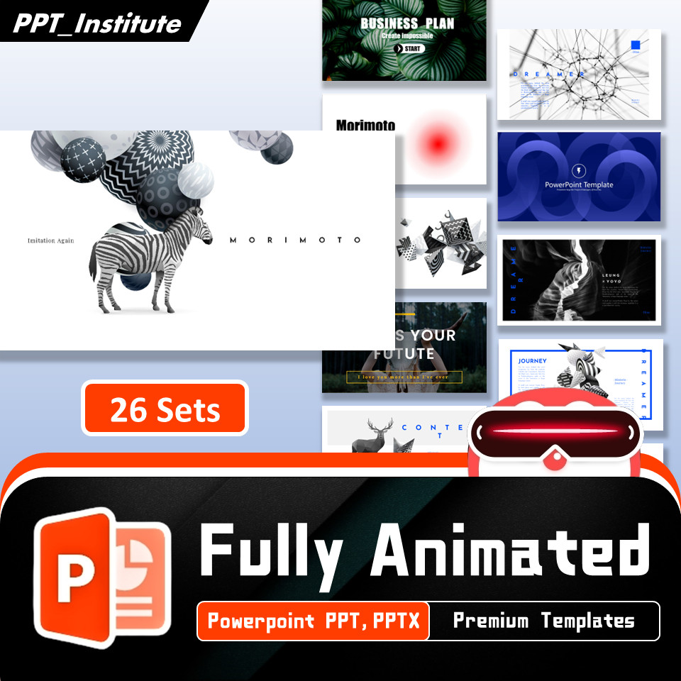 Powerpoint Template - 26 Sets Fully Animated ? Premium PowerPoint Templat Set | Animated Presentation Slides