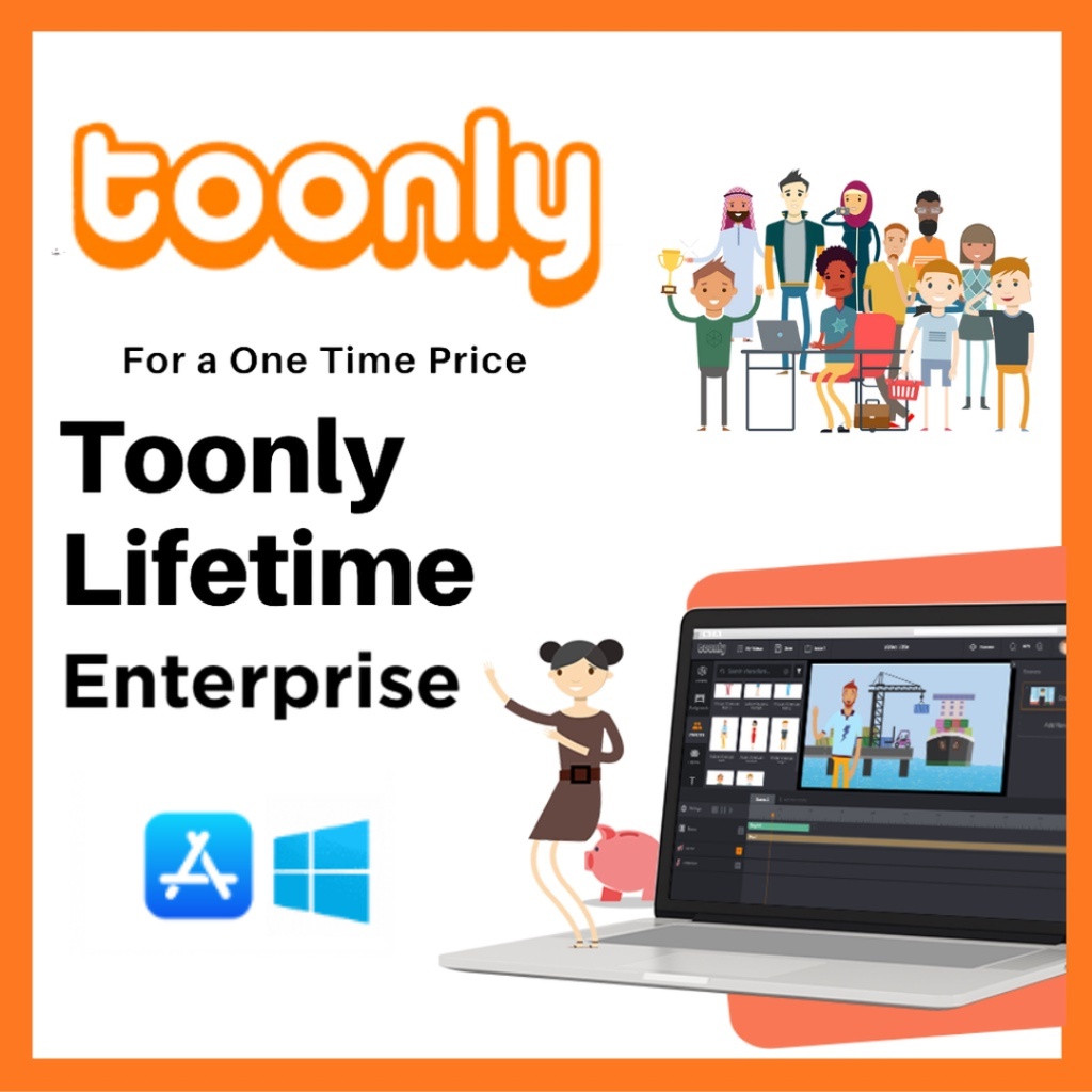 Toonly Enterprise Account Animated Video (Window PC MacBook)