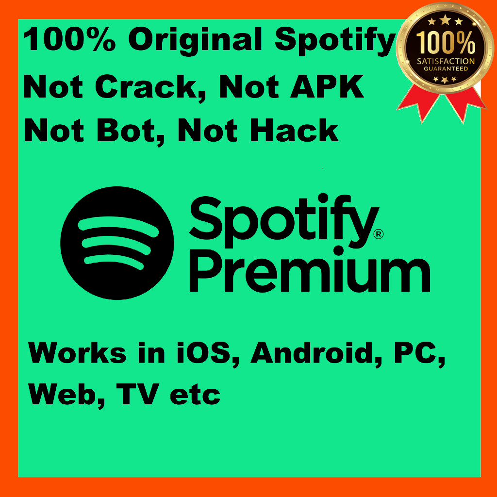 Spotify Premium Own Account Upgrade Subscription Gift Card Android, iOS, PC, TV etc 100% Original
