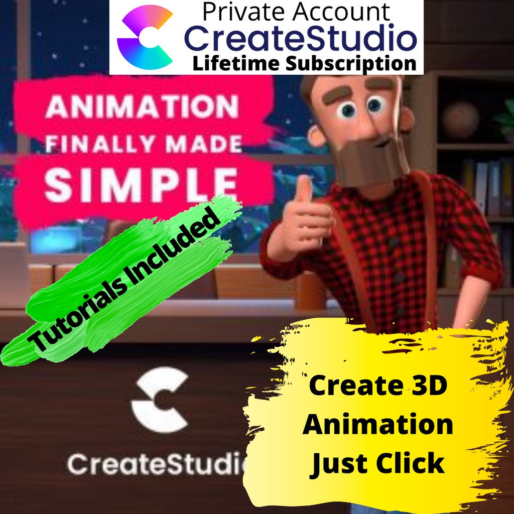 Createo Studio (Personal Account) lifetime Access - 3D Animation Videos | Windows Only | Version 1.4.0